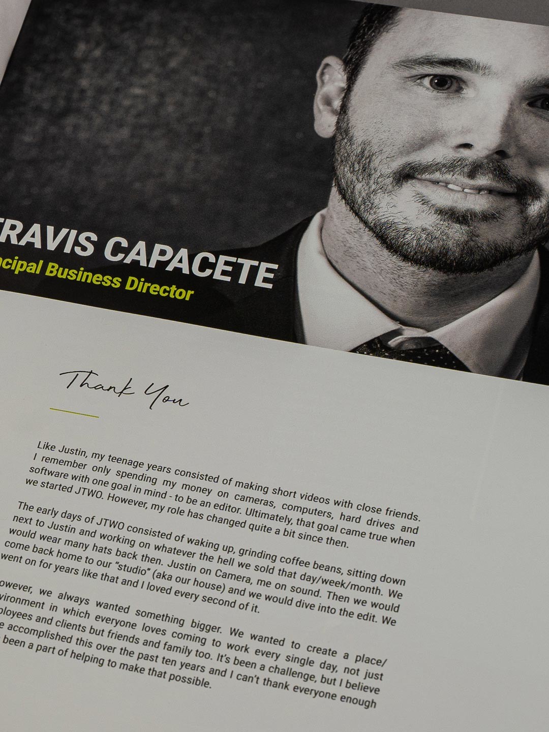 Travis Thank you article